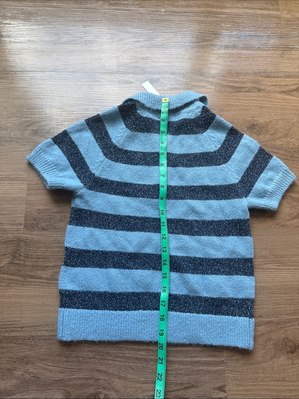 NWT Madewell Raglan Polo Sweater Tee in Stripe XS - Picture 7 of 7